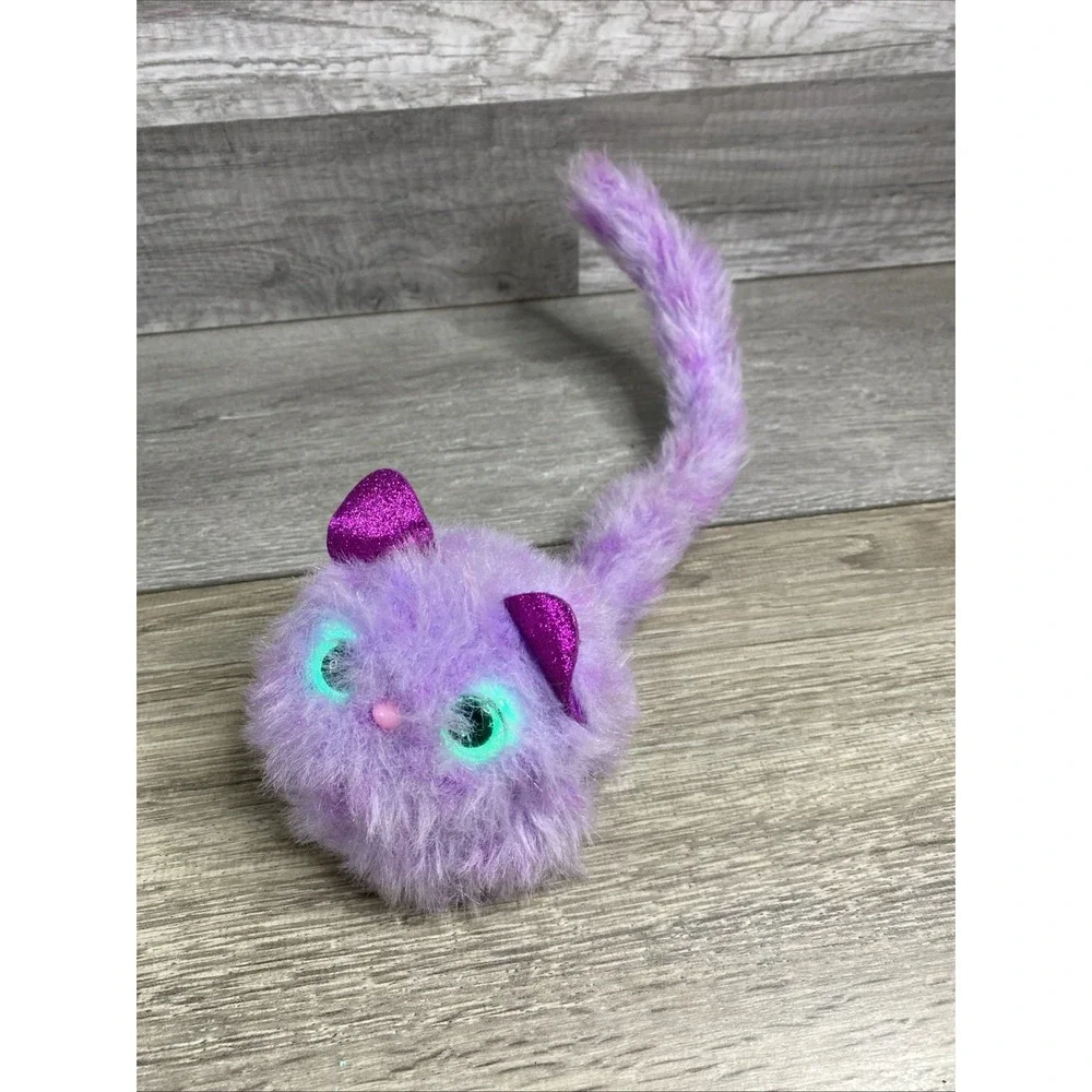 Pomsies Speckles Purple Kitty Cat Pet Interactive Plush Works‎